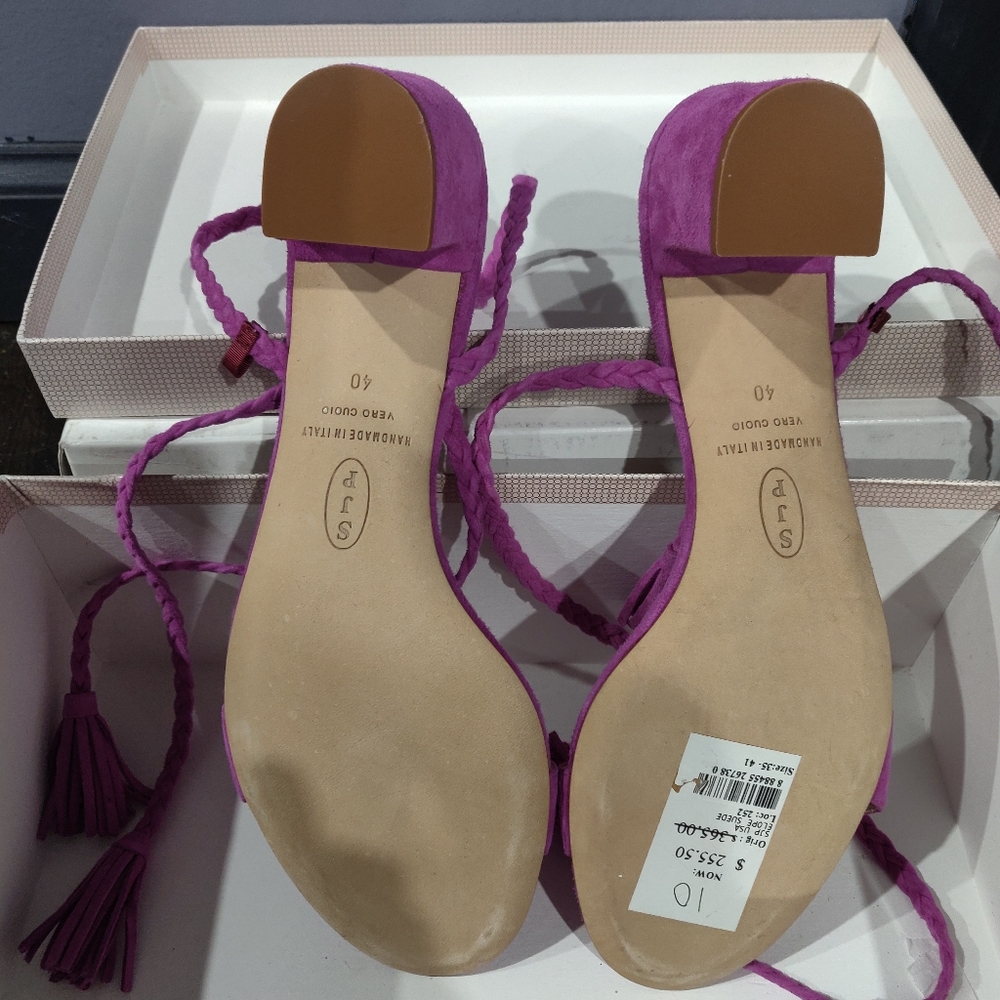 SJP Elope Purple Suede Heels - Picture 3 of 5